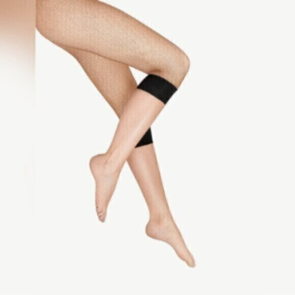 Wolford Studio Fishnet Capri Tights Black Whimsy Goth - Picture 4 of 9